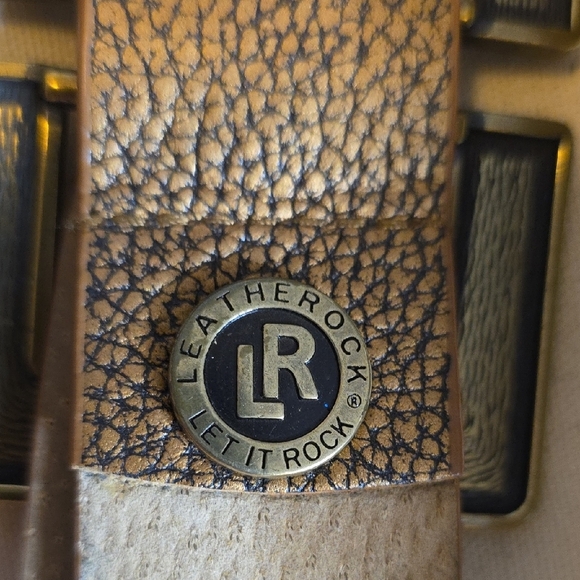 Leatherock Textured Brown Belt with Gold Buckle Medium main image 14